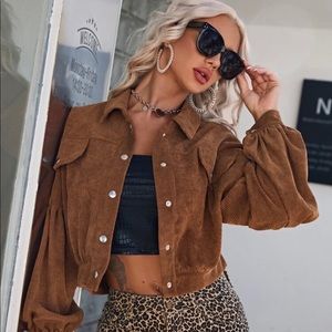 NWT Corduroy Jacket drop sleeved and cropped!
